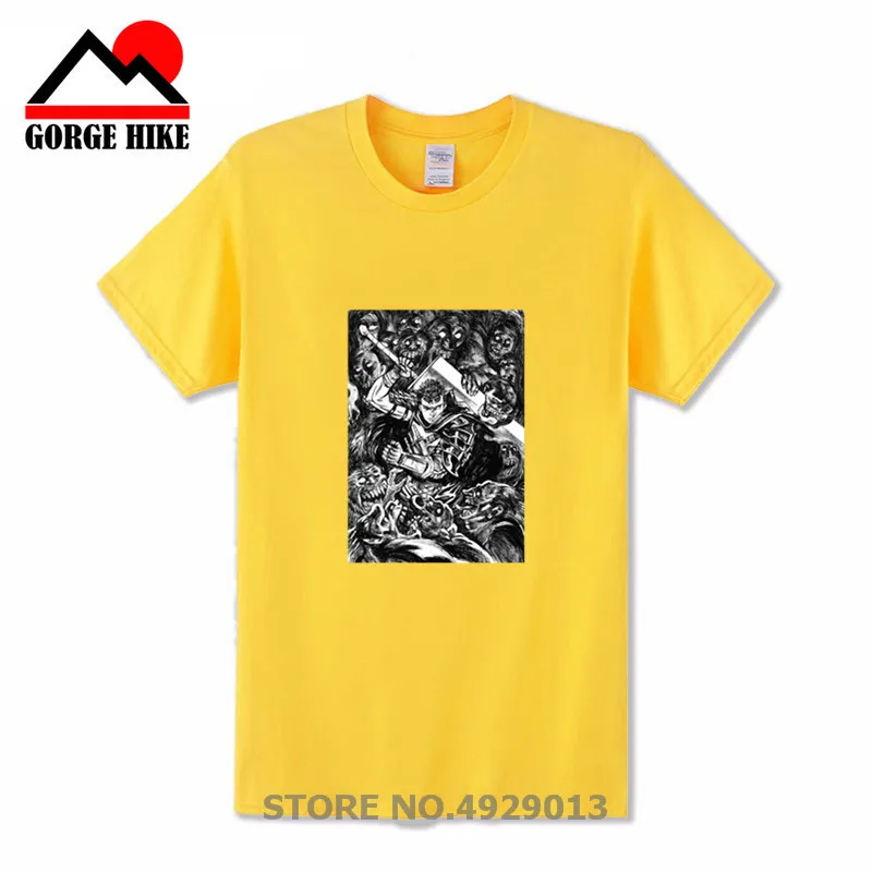 

Japanese Swag Tees Shirts Berserk for Men Slim Fit Short Sleeve Great Quality T Shirts Family Large and Tall Size Official Merch