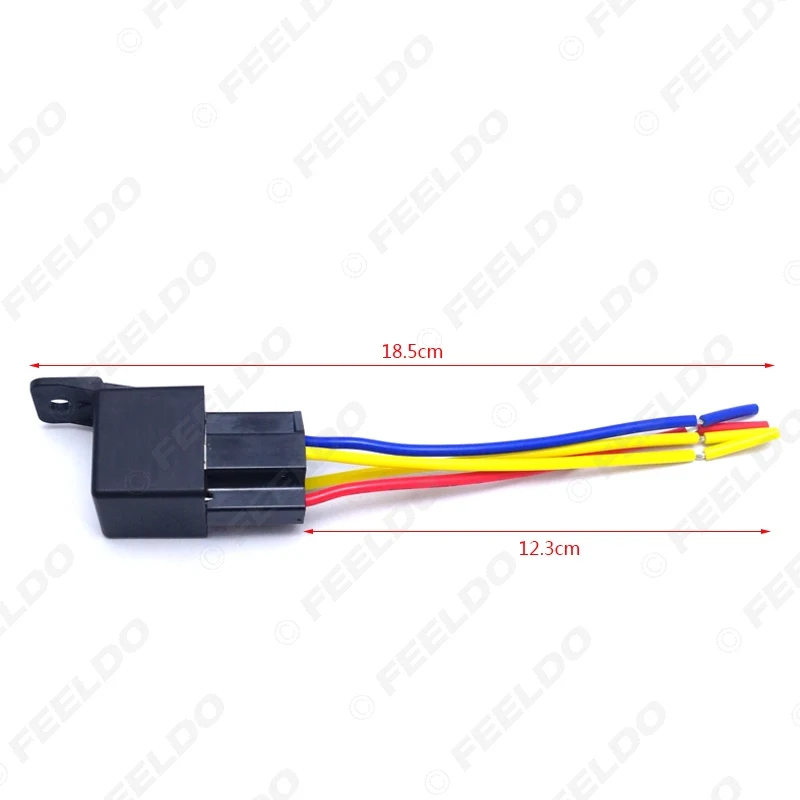 FEELDO 5 шт. автомобильные JD1914 5-контактный 12VDC 40/30A постоянной закрытой Реле Контроллер с проводом жгут