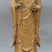 2" Китайский Буддизм Бронзовый Латунь Тан Монах Кшитигарбха Бодхисаттва Статуя Будды