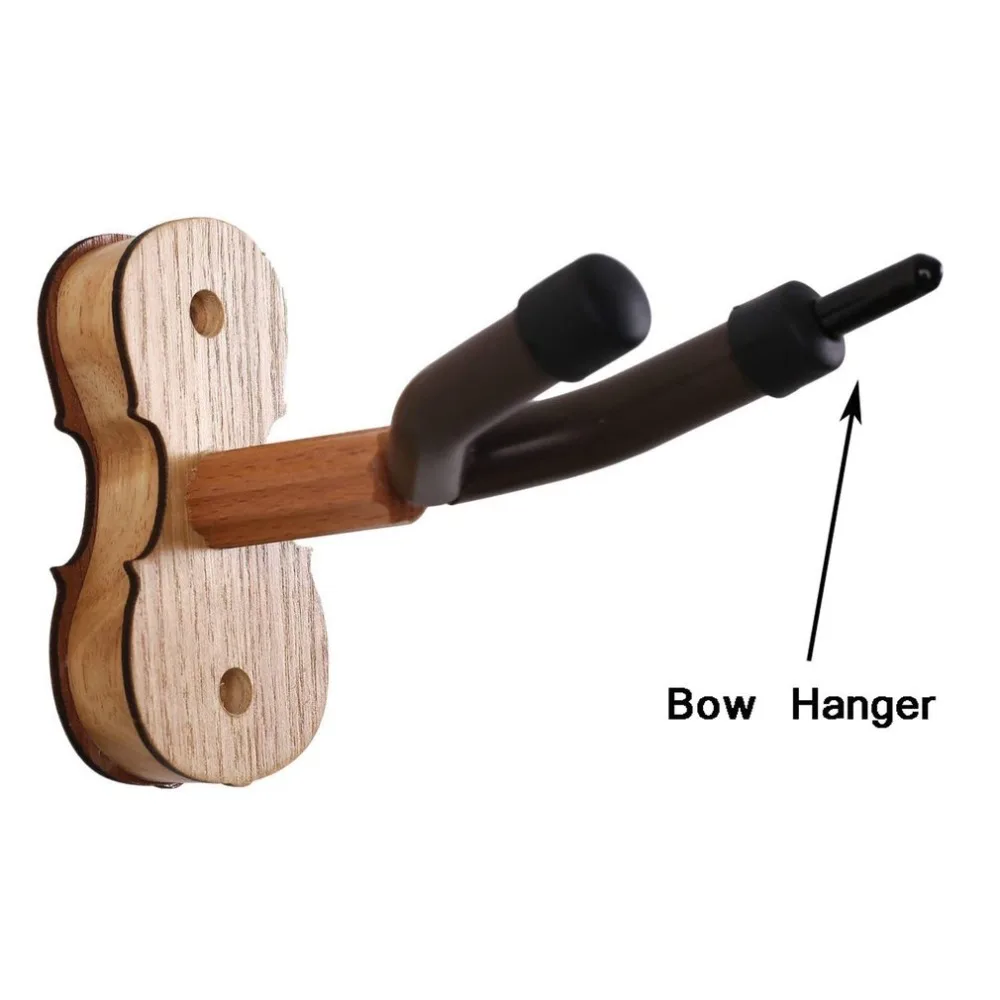 Practical Design Wall Mounted Violin Fiddle Viola Hanger Hook Durable Wood Base Violin Hanger Home Studio Wall Hanger