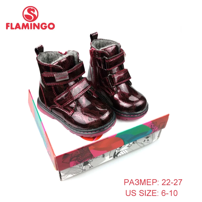 Бренд Фламинго; осенние ботинки в европейском стиле; теплые детские кроссовки для малышей; модная обувь для девочек; 82B-FLY-0897