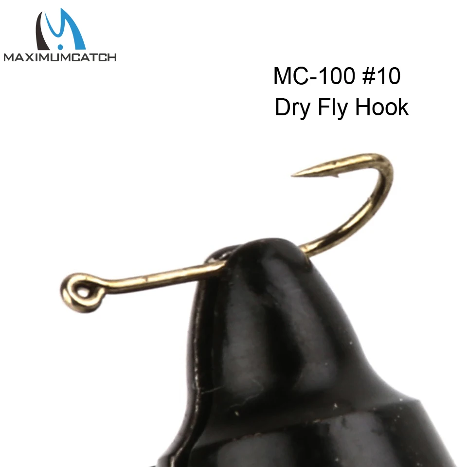 Maximumcatch 50 Pcs MC 100 10 Fly Tying Hook Carbon Steel Down eye Dry