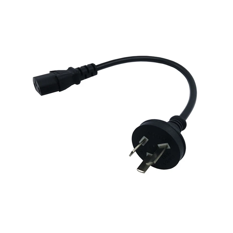 IEC60320 C13 AC Power Cord Short Portable Cable 20cm For Computers LED