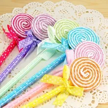 4 pcs1lot Kawaii корейский Канцтовары Школьные офиса детский Новинка Ручки Симпатичные леденец шариковая ручка/ручка