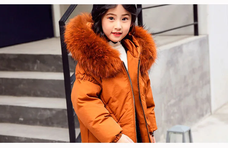 big winter jackets girls black green brown down children coats and jackets fur hooded long warm thick duck down kids outerwear 4 5 6 7 8 9 10 11 12 13 14 15 16 17 years little big girls winter jackets children girl winter coats  (13)