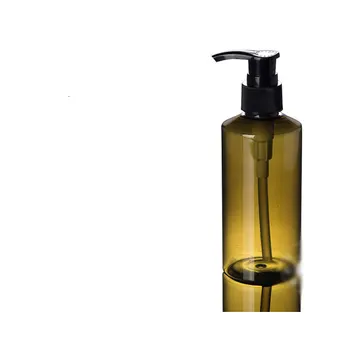 

300pcs/lot 200ml Green brown Plastic Cream Pump Bottle Refillable Shower Gel Cleanser Shampoo Pack Empty Cosmetic Lotion Bottles