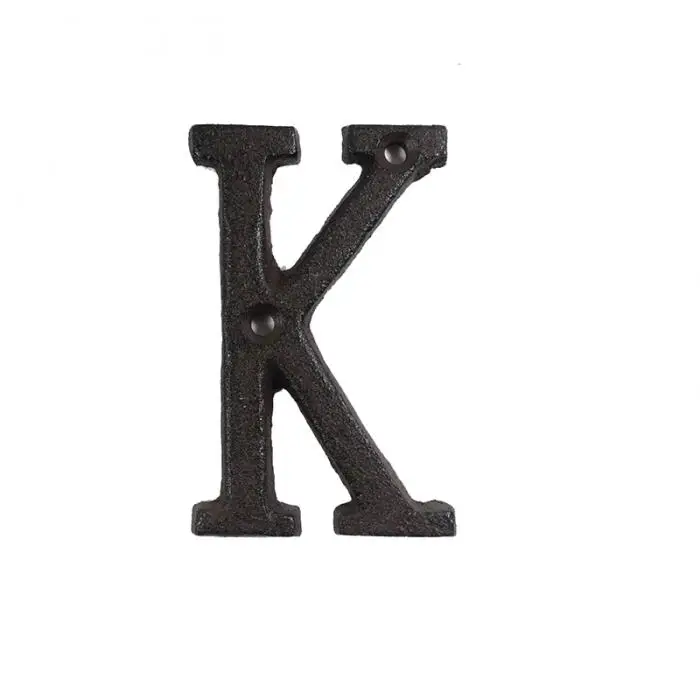 Домашнее украшение самодельная буква символ знак металл, сердечки буквы цифры чугунное украшение дом знак для двери кафе стена