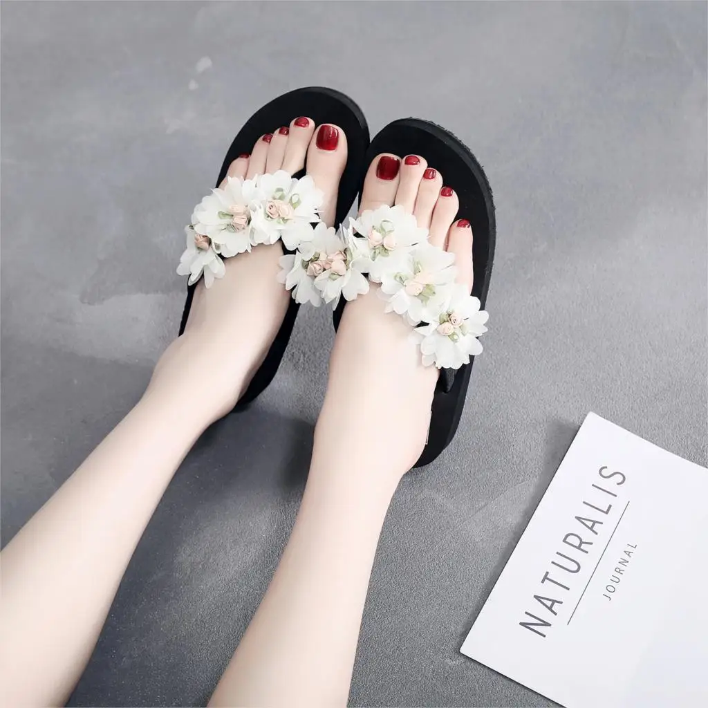 

LASPERAL Sandals Women Heel Zapatillas Torridity Shoes Fashion Straped Slippers Beach Flops Flower Slides Women