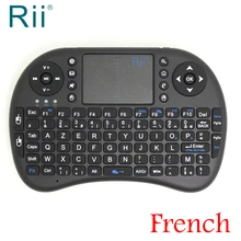 Оригинальная Беспроводная французская мини-клавиатура Rii i8 2,4G для Android tv Box/мини-ПК Avec Francais «AZERTY» клавиатура
