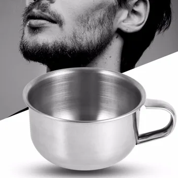 

1Pc New Stainless Steel Metal Shaving Soap Mug Bowl Cup Shaver Razor Cleansing Foam Tool For Man