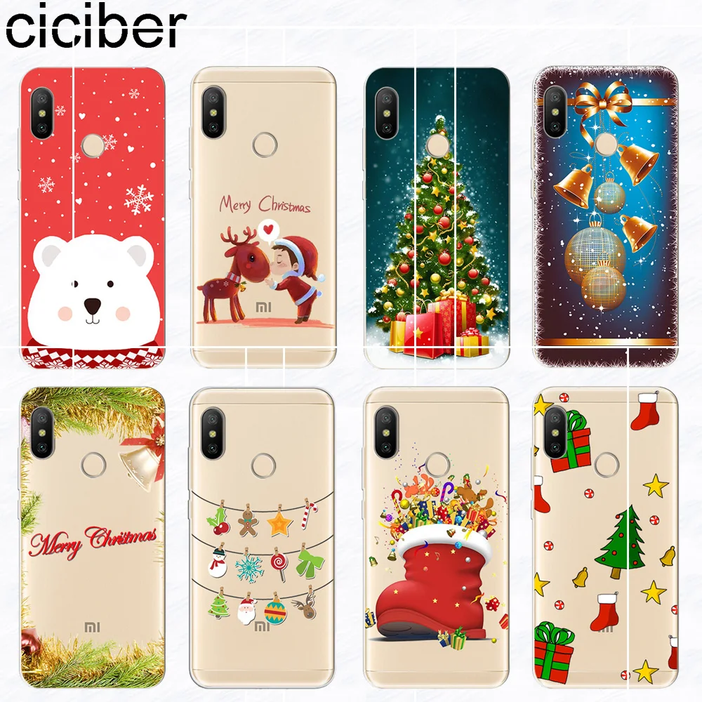 

ciciber Phone Cases for Xiaomi Redmi Note 7 5 6 4 3 X A Pro Soft TPU Cover for Redmi 6 5 4 3 A X S Plus Pro S2 Merry Christmas