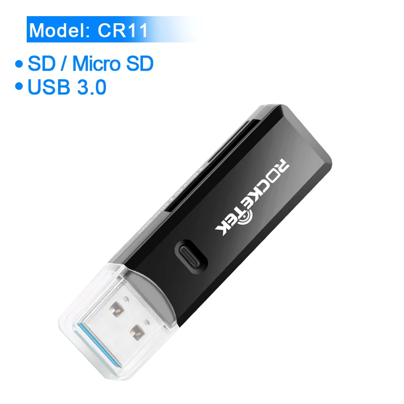 Rocketek в то же время читать 2 карты usb 3,0 multi 2 в 1 устройство чтения карт памяти адаптер SD TF micro SD компьютер аксессуары для ноутбуков - Цвет: USB 3.0