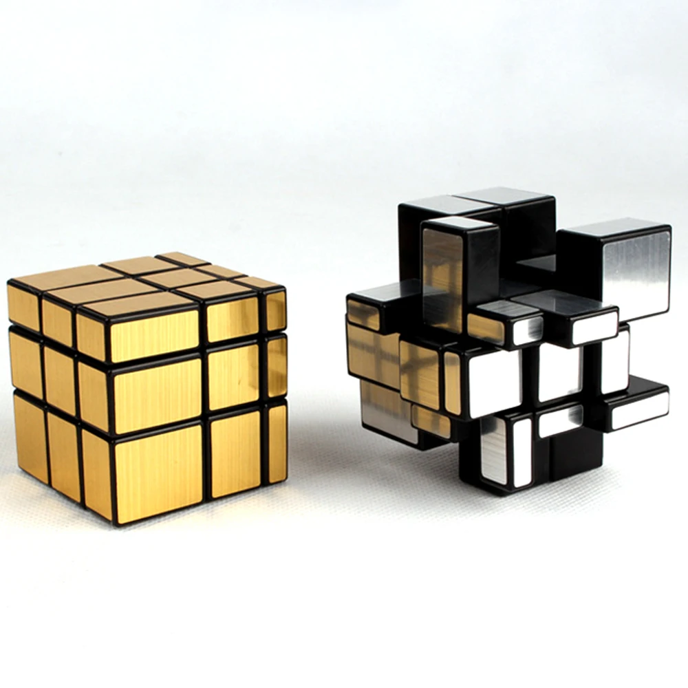 3 слоя зеркало Волшебные кубики 3x3x3 Щепка золото Neo 3*3*3 Скорость Professional Puzzle Cube Cubos Megico