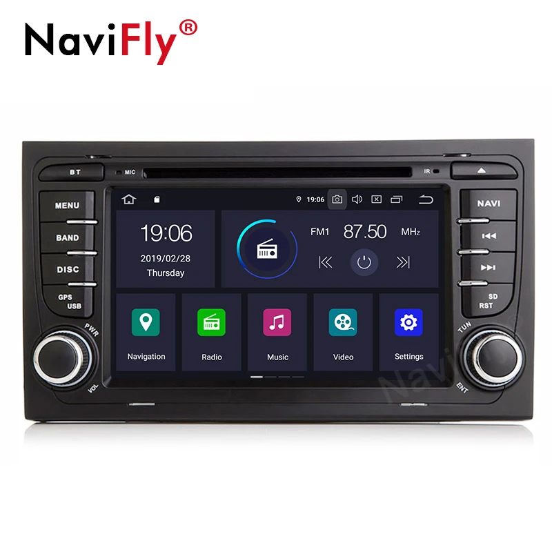 Clearance Android9.0 Car multimedia Player Navigation GPS DVD for Audi A4 S4 RS4 2002-2008 with DSP IPS screen wifi BT carplay navi 3