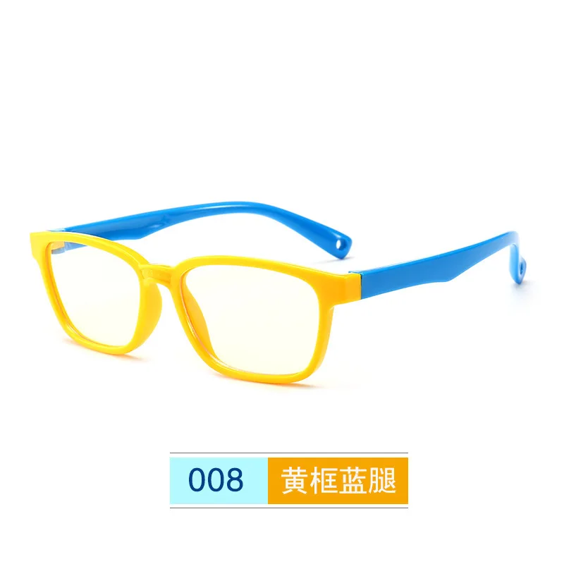 Милые дети анти синий луч света очки для защиты глаз игр для мальчиков и девочек, UV400 блокировка цифровой излучения спать лучше - Цвет оправы: Yellow Blue