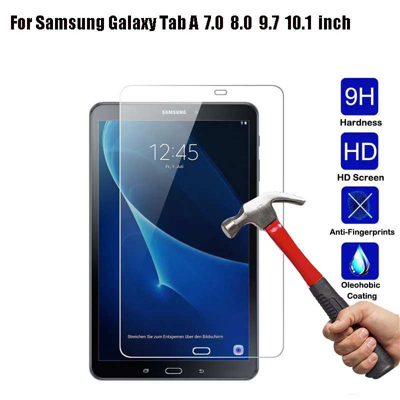 Прозрачное закаленное стекло для планшета samsung Galaxy Tab A 7,0 8,0 9,7 10 10,1 T580 T585 прозрачная защитная пленка для экрана