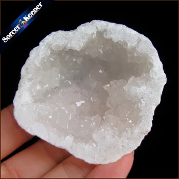 

61g Natural Stone Egg Shape Raw Geode Mineral Quartz Crystal Cluster Druzy Drusy Elestial Skeletal Agates Specimen LS538
