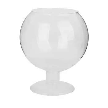 

Wine Glass Shaped Transparent Glass Bottle Vase For Plant Flower Decoration