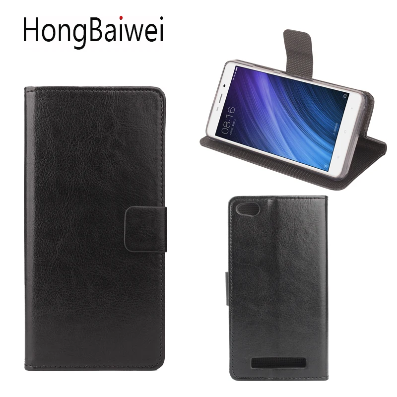 

HongBaiwei for Xiaomi Redmi 4A Case Luxury Leather Crazy Horse Flip Wallet Phone Bag Case for Xiaomi Redmi 4A Card Holder Case