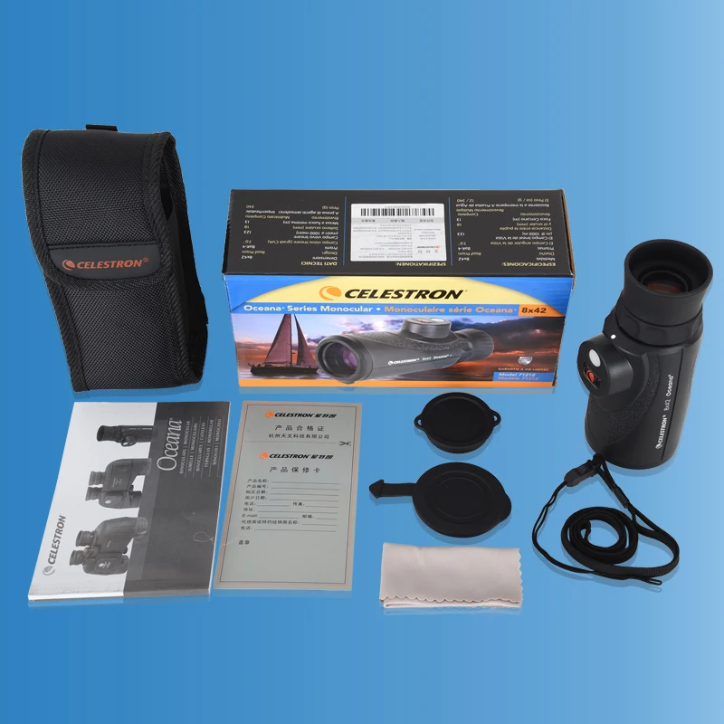Монокулярный встроенный компас Celestron Oceana 8x42 с полным многослойным покрытием|8x42