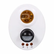 E27 инфракрасные переключатели, светодиодный светильник с цоколем, PIR датчик движения, детектор, 110 В, 220 В, ИК-датчик, автоматический настенный светильник, держатель лампы, розетка с задержкой