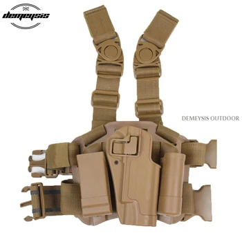 

Black Tan Tactical Colt 1911 Holster Airsoft Hunting Gun Holster Leg Gun Holster fits for Colt 1911