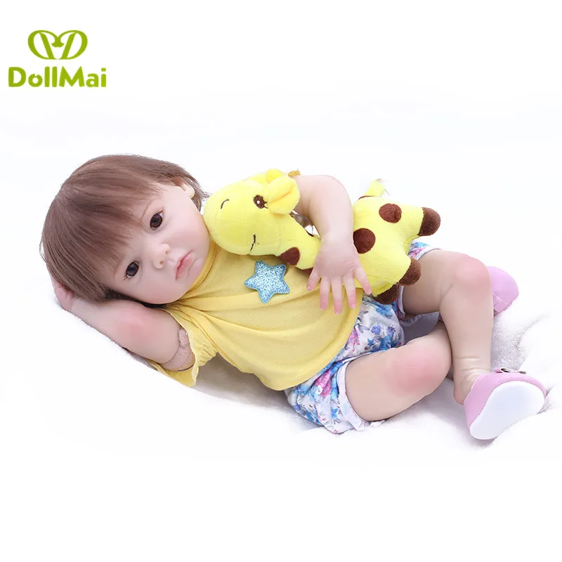 Новый дизайн куклы Bebes reborn 43 см силиконовые baby укорененные волосы хлопок
