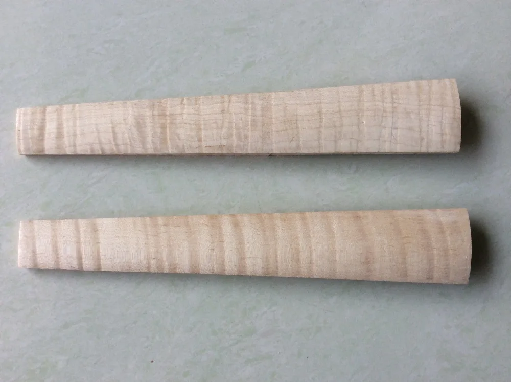 

2 pieces of 4/4 violin fingerboards baroque style maple wood fingerboard