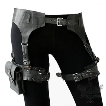 Christmas gift steampunk Motorcycle Streetwear rock Outlaw Pack Holster women thigh bag Garter Belt gun shoulder drop leg bags carteras mujer bag steampunk thigh motor leg outlaw pack thigh holster protected purse shoulder backpack purse leather women bag