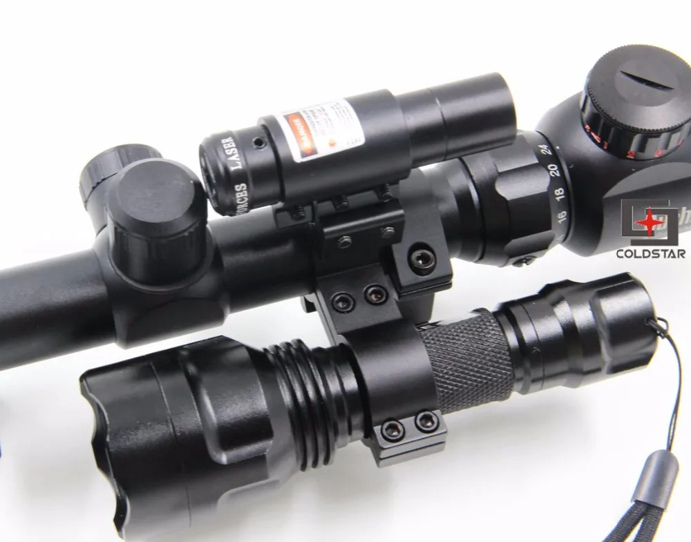 Air Comba Sight 6 24x50AOE xw/лазер и CREE T6 светодиодный охотничий фонарик 5 режимов C8 вспышка