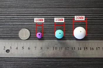 

Jewellery bead DIY 15MM 500PCS/lot Silicone Teething Necklace beads Full colors Food Grade silicone bead jewellery Free shipping