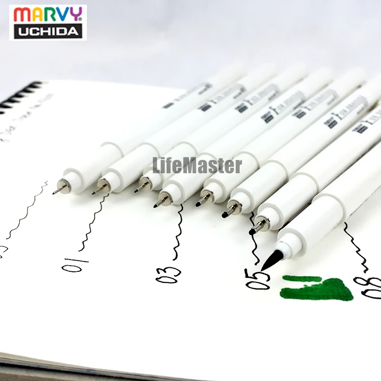 Водонепроницаемая ручка для рисования 8 шт./Лот 0 03 мм/0 05 1 3/0 5/0 8/1 мм|drawing pen|sketch linerpen