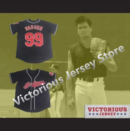

Minanser Rick Vaughn Wild Thing Major League Baseball Jersey Stitch Sewn New Men