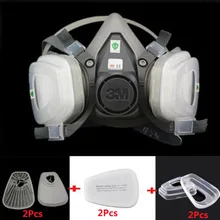 3 м 6200 половина лица противогаз 7 в 1 костюм промышленности живописи распыления 6200 N95 PM2.5 безопасности против Пыли Респиратор маска