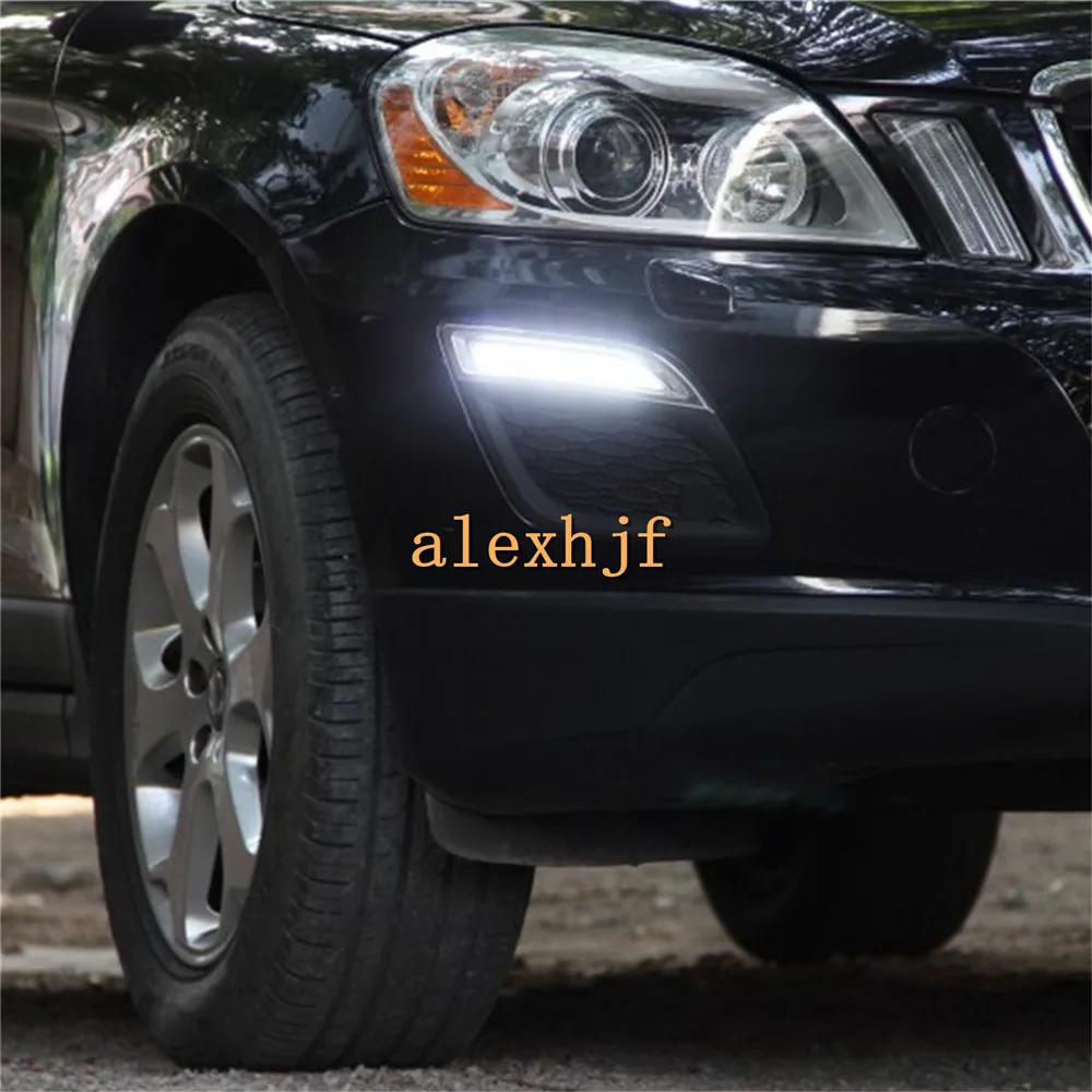 

July King LED Daytime Running Lights With Chrome Frame, LED DRL case for VOLVO XC60 2009~13 1:1 Replacement, Free Shipping