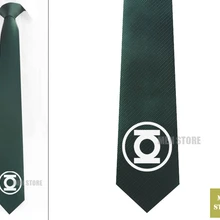 Супер герой Зеленый Фонарь символ Мужской Жаккардовый тканый тонкий узкий 2," галстук 6 см галстук вечерние галстук для жениха запонки LK009M