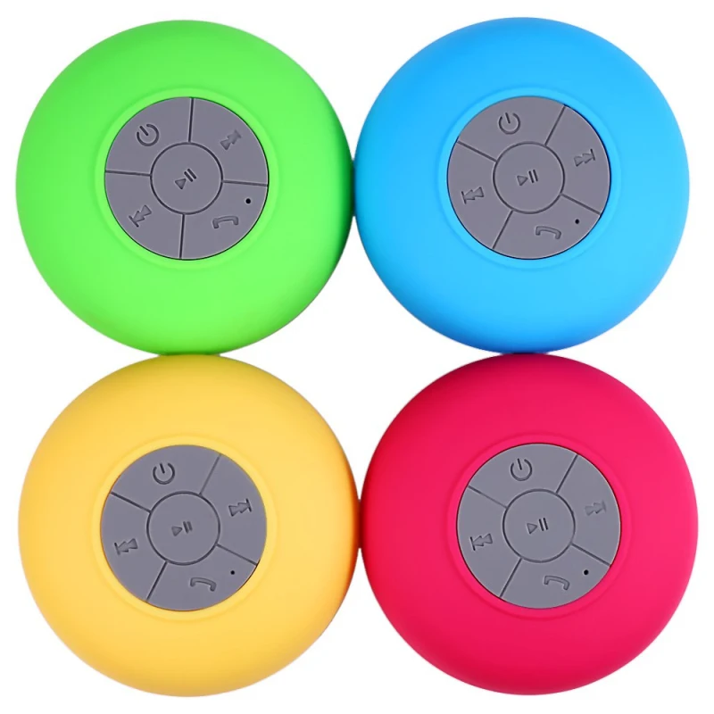 Free Shipping Mini Portable Subwoofer Shower Waterproof Wireless Bluetooth Speaker Car Handsfree Receive Call Music Suction Mic