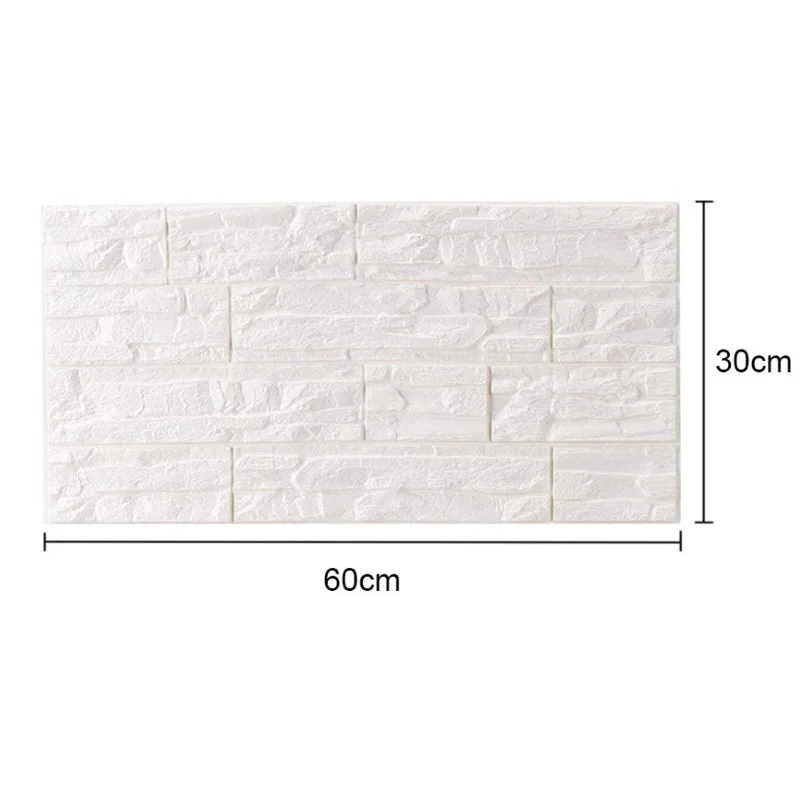 5Pcs 3D PE Foam Wallpaper DIY Wall Stickers Wall Decor Brick Home Decoration Living Room Bedroom