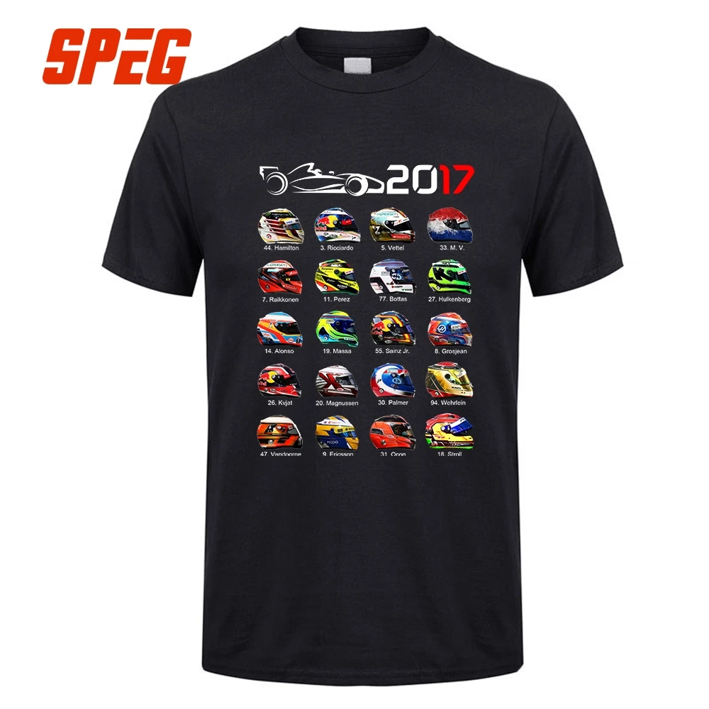 

SPEG Helmets of drivers 1 Motorcycle T Shirt Short Sleeve Men Tees Shirt 100% Quality Cotton O Neck Tops Male Tshirt