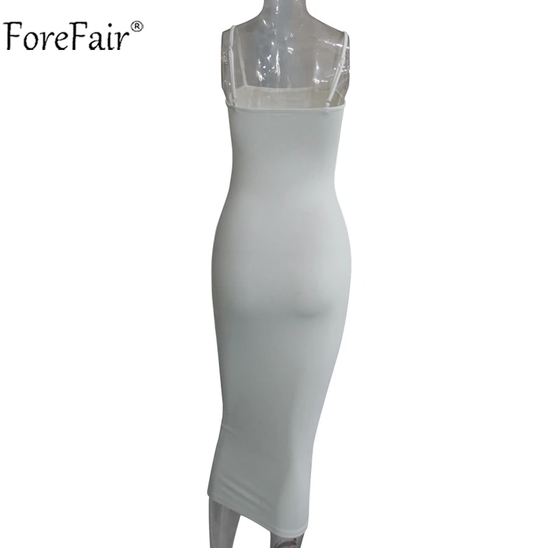 Forefair Sexy Spaghetti Strap Bodycon Midi Dress Women Summer Black White Red Sleeveless Basic Party Night Long Dress Autumn HTB1iJKCXinrK1RjSsziq6xptpXaG - Forefair Sexy Spaghetti Strap Bodycon Midi Dress Women Summer Black White Red Sleeveless Basic Party Night Long Dress Autumn