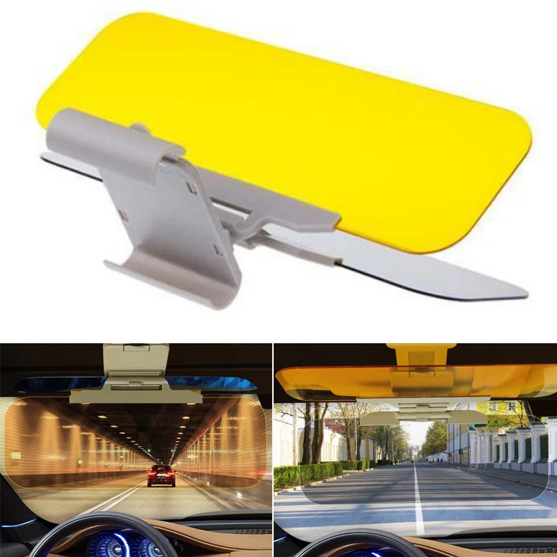 VEHEMO Car Sun Visor HD Car Dazzling Goggle Day Night Vision Driving Mirror UV Fold Flip Down