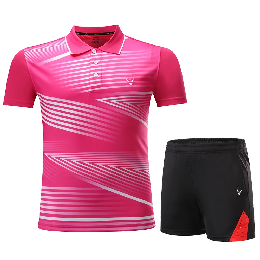 Новая Спортивная одежда для бадминтона для женщин/мужчин, Теннисный костюм, одежда для настольного тенниса, Теннисный набор, Qucik сухие комплекты одежды для бадминтона 3863