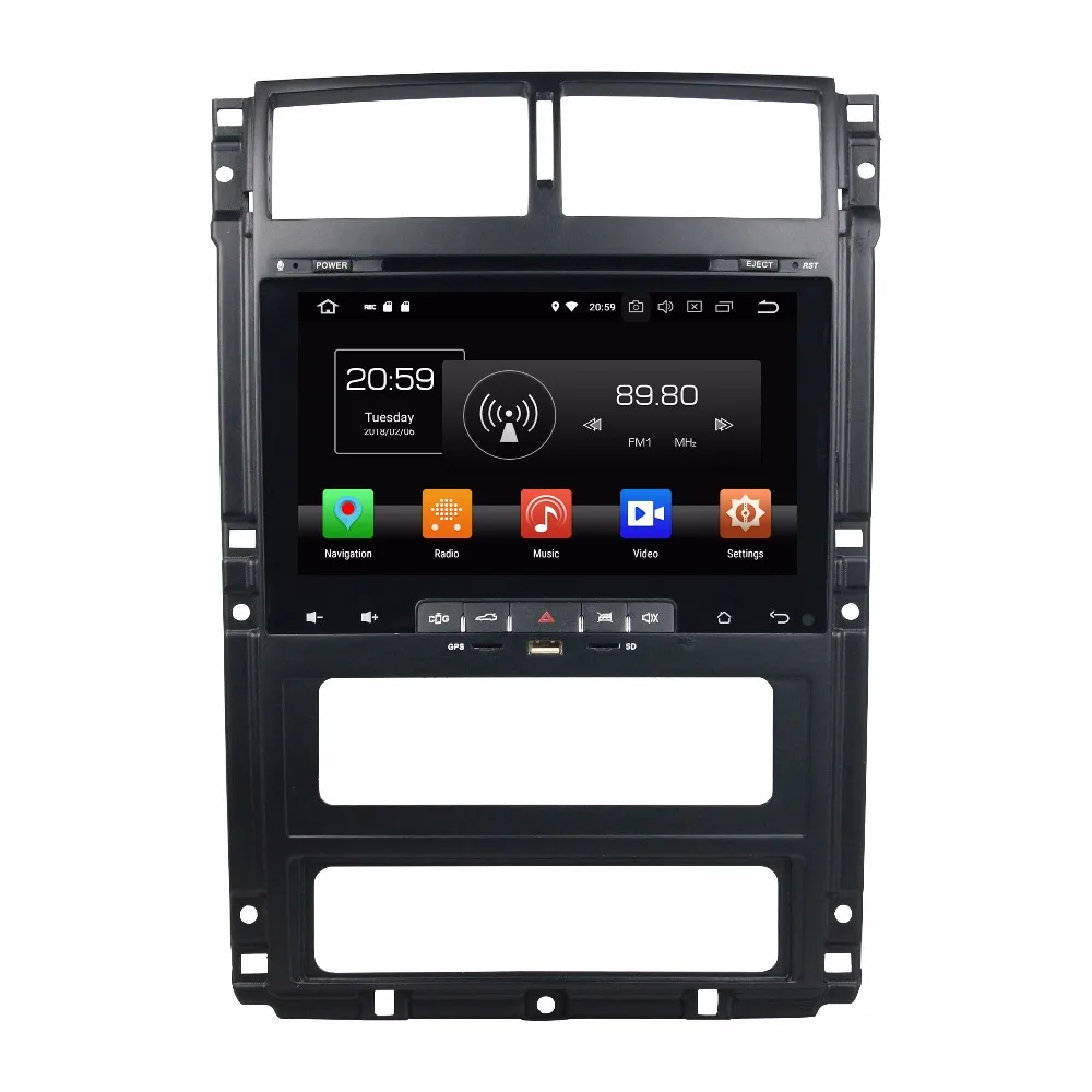 Sale Android 8.0 octa core 4GB RAM car dvd player for PEUGEOT 405 ips touch screen head units tape recorder radio gps with camera 0