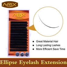 10 упаковок овальные ресницы расширение все размеры 8-15 мм длина 0,20 толщина 0,07 концевые накладные норковые волосы индивидуальные шелковые ресницы