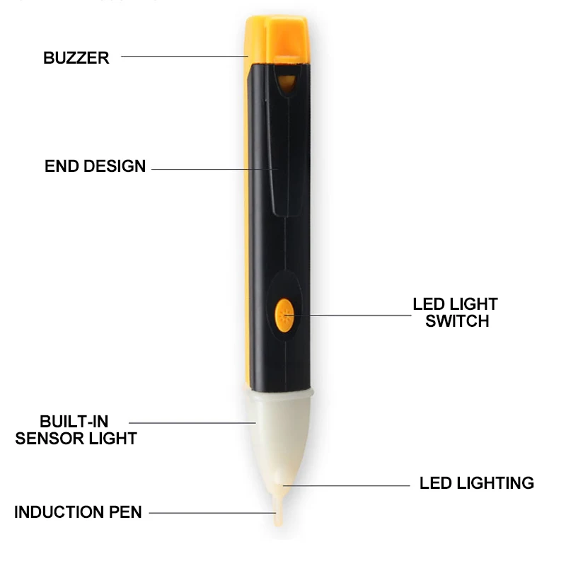 Розетка Сетевая розетка Напряжение детектор Сенсор Тесты er Электрический тестер светодиодный свет Напряжение индикатор 90-1000 V Напряжение