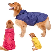 Великолепный дождевик для больших собак KEK 3XL-6XL, водонепроницаемая одежда для собак, светоотражающая дышащая сетчатая подкладка, дождевик для больших собак