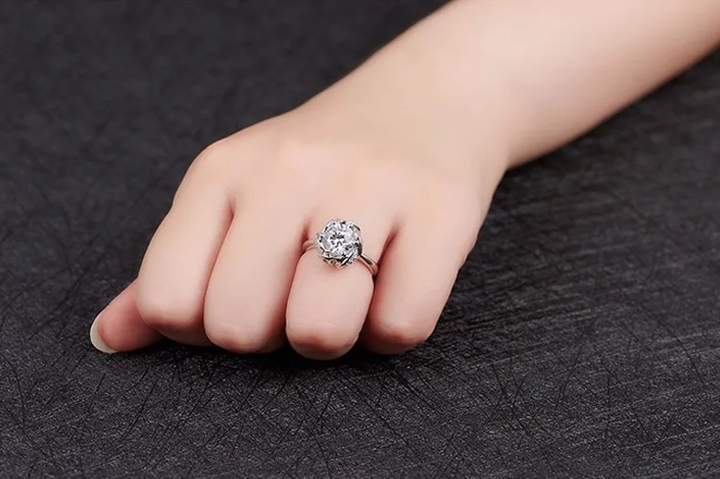 Jewellwang Moissanite 18 К белое золото кольцо для женщин 1,0 карат цветок Сертифицированный vvs1 обручальные кольца специальные