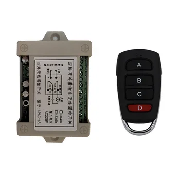 

AC 220V 4CH 4 CH Wireless Remote Control Switch System Remote Light Switch Radio Relay Receiver Module Transmitter