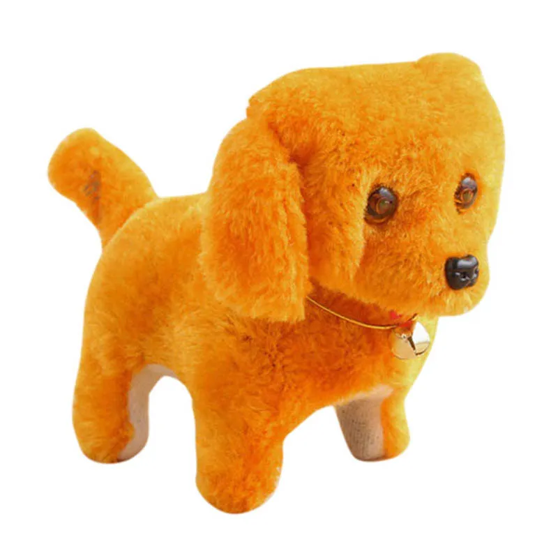 Детская плюшевая электронная игрушка, собака Робот Домашние животные ходящая собака игрушки подарок для детей день рождения AN88 - Цвет: Цвет: желтый