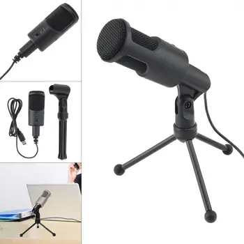 

Portable Computer Capacitive Microphone for Live Broadcast / Meeting / Speech with Detachable Bracket and PVC Connection Wire